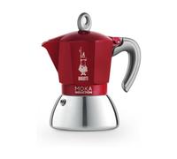 Bialetti Cafetera Moka Induction – 4 tazas (150 ml) – Aluminio, compatible con inducción – Rojo