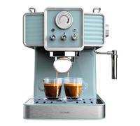 Cecotec Cafetera Express Power Espresso 20 Tradizionale Light Blue. 1350 W, Espresso y Cappucicno, 20 Bares y Thermoblock, Vaporizador, Manómetro, Diseño Vintage, Capacidad 1,5 Litros
