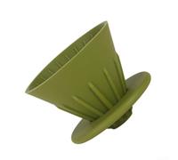 Cafetera compacta de silicona para verter sobre café, filtro de cono de goteo plegable para aventuras al aire libre, herramienta de preparación ecológica sin papel con agarre de goma, tamaño compacto
