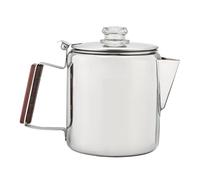 Cafetera de acero inoxidable - 17 x 12,3 x 19 cm, metal, hervidor de agua clásico, cafetera rústica para bebidas al aire libre | cocina de camping excursión marina paseo en barco equipo de