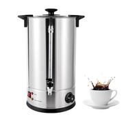 Cafetera de acero inoxidable Lemoeyes Commercial Grade Coffee Urn, 25L Stainless Steel Coffee Maker Hot Water Urn for Home Party Office Wedding, Two-stage Faucet Dispenser, 110V 1400W 30-110°C, Double