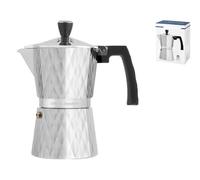 Cafetera De Aluminio Officine Standard Diamantada 6 Tazas