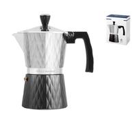 Cafetera De Aluminio Officine Standard Diamantada Antracita