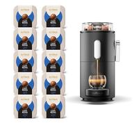 Cafetera de café Royal Switzerland Professional CoffeeB Globe, color negro, con 90 bolas de café Lungo (10 x 9 unidades), 100% compostables