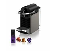 Cafetera de Cápsulas Krups Nespresso Pixie 0,7L 19 Bares Titanio con cápsulas