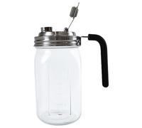 Cafetera de cerveza, jarra de jarra de masón de 32 oz, tapa del mango de pico, de vidrio de servicio pesado y a prueba de fugas para limonada de té de café helado