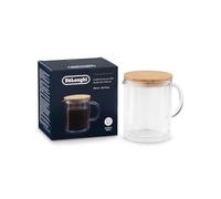 De'Longhi DLSC078 Jarra térmica de vidrio doble pared, capacidad 350ml, tapa de bambú con junta de silicona
