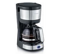 SEVERIN - Cafetera de goteo pequeña para 4 tazas, cafetera de filtro / Cafetera americana con jarra de cristal,desconexión automática,acero inoxidable cepillado, 750 W, KA 4808