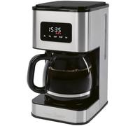 Cafetera de filtro ProfiCook® con jarra de cristal | para hasta 14 tazas de café | Selección de aroma | Sistema antigoteo | Indicador de hora | Carcasa de acero inoxidable | 900 W | PC-KA 1299