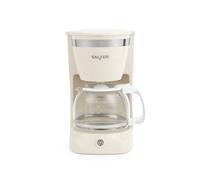 Cafetera de Filtro Retro Salter - Jarra de Vidrio de 1,25 L, Hace 10 Tazas, Adecuada para Café Molido, Mantiene Caliente Hasta 30 Minutos, Filtro Extraíble, Apagado Automático, 800 W, Crema