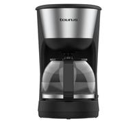 Taurus - Cafetera de Goteo Verona INOX | 1000W | 12 Tazas | Pure Coffee Technology | Filtro Reutilizable y Extraíble | Jarra de Cristal | Acabados en Acero Inoxidable | Placa Calefactora | Auto Off