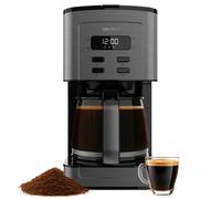 Cecotec Cafetera De Goteo Digital - 12 Tazas - Coffee 66 Time. 800W, Acabados Acero Inoxidable, Intensificador de Aroma, Jarra de Vidrio 1,3L, Programable, Conservación del Calor, Filtro y Cuchara