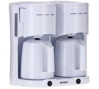 Cafetera de Goteo Severin KA 9314 1L 1000W 16 Tazas Blanco con Doble Jarra Térmica