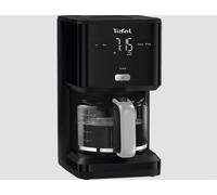 Tefal CM600810 Smart N Light Cafetera Filtro, Cabezal de Extracción Extragrande, Programable 24 h, Función Aroma, Apagado Automático en 30 minutos, Antigoteo, Color Negro, Capacidad de 1.25 l
