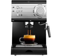 Cafetera de Grano a Taza Espresso, café Capuchino, pequeña máquina Italiana semiautomática Vapor, Bomba 20 Bares para Latte y Moka, Acero Inoxidable, espum