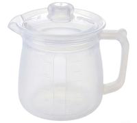 Cafetera de silicona para calentar la leche, material resistente al calor, inastillable, marcas dobles OZ/ML y boquilla delgada para verter constantemente (transparente)