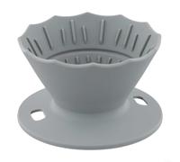 Cafetera de viaje plegable de silicona portátil para camping, senderismo, cono de filtro reutilizable, 1-2 tazas, color negro (gris)