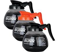 Cafetera decantadora BUNN, 2 jarras negras normales y 1 descafeinada naranja, capacidad para 12 tazas, juego de 3, versi n original