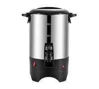 Cafetera eléctrica de acero inoxidable, 30 tazas, urna de café comercial para catering, bodas y eventos, asas de tacto frío y filtro extraíble