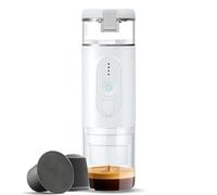 Cafetera eléctrica portátil inalámbrica con contenedor de polvo 2 en 1, 18 bares, batería de 2500 mAh integrada