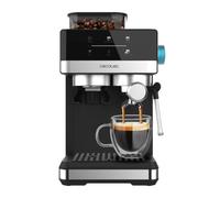Cecotec Cafetera Express Power Espresso 20 Grind. 1350W, 20 Bares, Café con Vapor, 2 Tazas, Pantalla Táctil, Molinillo, Depósito de Café 150g y 1.7L Agua, Espumadora, Thermoblock, Seguridad