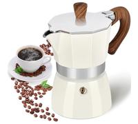 Cafetera espresso de estufa, cafetera moka de 3 tazas, cafetera percoladora manual de caf? cubano de 5 oz, cafetera moka de aluminio de primera calida