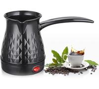 Cafetera espresso de inducción, cafetera turca, 500 ml, cafetera espresso para camping, cafetera moca, cafetera turca, elegante color negro