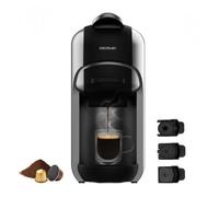 Cecotec Cafetera Cápsulas Express FreeStyle Compact. 1450W, ThermoBlock, 19 Bares, Apta para Café Molido, Dolce Gusto y Nespresso, Diseño Elegante y Compacto, Depósito 600ml, Apagado automático