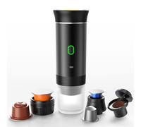 Cafetera espresso portátil, cafetera eléctrica, 60 ml, para café molido,inalámbrica, autocalentable, cápsula Nespresso,máquina de café expreso de viaje, coche, senderismo, camping, caravana, oficina