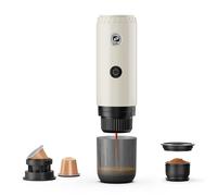 Cafetera espresso portátil con autocalentamiento, cafetera eléctrica de viaje de 19 bares para campamento y coche, mini máquina de espresso 2 en 1 compatible con cápsulas Nespresso y café molido