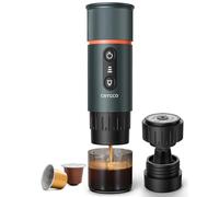 Cafetera espresso portátil de 20 bares con autocalentamiento y apagado automático, batería de 13500 mAh que prepara 8 disparos, mini cafetera de 12 V compatible con cápsulas originales Nespresso |