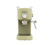 Cecotec Cafetera Espresso Compacta Power Espresso 20 Retro Green. 1100 W, 20 Bares, Vaporizador Orientable, Brazo Portafiltros con Doble salida y 2 Filtros, 1,25 Litros