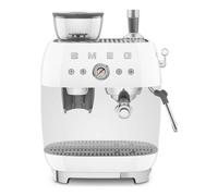 Cafetera Espresso Smeg EGF03WHEU - Blanco, molinillo integrado, 1650 W