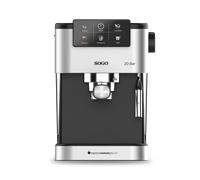 SOGO Máquina de Café Espresso 20 Bar con Pantalla Digital y Vaporizador de Leche - Cafetera para Café Molido y Cápsulas - Cafetera con Espuma Cremosa y Calentamiento Rápido - Limpieza Fácil