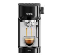 Solac Cafetera Espresso 20 Bar Taste Slim con Sistema Thermoblock y Vaporizador Profesional | Máquina de Café Compacta con Depósito 1,4 L, Programación de Cantidad y Espuma Cremosa Tipo Barista
