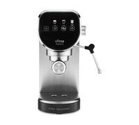 Ufesa Sienna Cafetera Espresso y Capuccino, Presión 20 Bares, Panel Táctil Digital, 1360W, Vaporizador Orientable, 0.9L, 1 o 2 Cafés, Función Calienta Tazas, Sistema Thermoblock, Inox