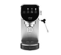 Ufesa Sienna Cafetera Espresso y Capuccino, Presión 20 Bares, Panel Táctil Digital, 1360W, Vaporizador Orientable, 0.9L, 1 o 2 Cafés, Función Calienta Tazas, Sistema Thermoblock, Inox