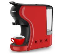 SOGO Cafetera Cápsulas 3 en 1 Compatible con Nespresso Dolce Gusto y Starbucks - Máquina de Café Compacta para Monodosis y Té - Cafetera Multicápsulas con 19 Bares de Presión Color Rojo
