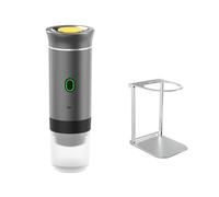Cafetera Expreso Portátil con Soporte 2 en 1, Autocalentable, USB-C, Ideal para Viajes en Autocaravana, Senderismo y Oficina.