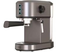 Black+Decker - Cafetera Espresso BXCO1350E | 1350W | 20 Bares | Sistema Termoblock | Filtros 1 y 2 Tazas | Vaporizador Orientable | Depósito 1L Extraíble | Bandeja Calienta Tazas y Recoge Gotas