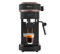 Cafetera express con 20 bares, thermoblock y vaporizador.