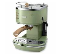DeLonghi ECOV 311.GR Cafetera automática independiente, 1100 W, 1,4 L, 15 bares, acero inoxidable, verde