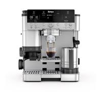 Ninja Luxe Premier Cafetera 3 en 1 para latte, cappuccino, cold brew y espresso con molinillo y espumador de leche integrados, fácil de usar y 4 preajustes automáticos de espuma, plata, ES601EU