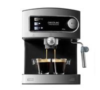 Cecotec Cafetera Express para Espresso y Cappuccino Power Espresso 20. 850W, 20 Bares, 2 Tazas, Vaporizador, 1.5L, Brazo Doble, Calientatazas, Bandeja Goteo, Indicadores Luminosos, Seguridad