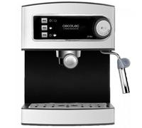 Cecotec Cafetera Express para Espresso y Cappuccino Power Espresso 20. 850W, 20 Bares, 2 Tazas, Vaporizador, 1.5L, Brazo Doble, Calientatazas, Bandeja Goteo, Indicadores Luminosos, Seguridad