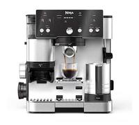 Ninja Luxe Essential Cafetera 2 en 1 para latte, cappuccino y espresso con molinillo y espumador de leche integrados, fácil de usar y 2 preajustes automáticos de espuma, plata, ES501EU