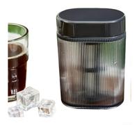 Cafetera fría portátil de 300 ml con filtro de malla fina, tapa sellada a prueba de fugas para té helado y bebidas calientes, botella de viaje ABS negra de 12,5 cm (negro)