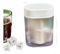 Cafetera fría portátil de 300 ml con filtro de malla fina, tapa sellada a prueba de fugas para té helado y bebidas calientes, botella de viaje ABS negra de 12,5 cm (blanco)