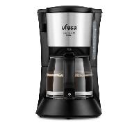 Ufesa Capriccio Delux Cafetera de Goteo, 12 Tazas, 680W, Jarra 1.2L, Filtro Permanente, Placa Calefactora Antiadherente, Sistema Antigoteo, Auto Apagado, Acabados Inox