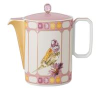 Cafetera Idyllia, Porcelana, Motivo de impresión de cristal, ave, Multicolor OS